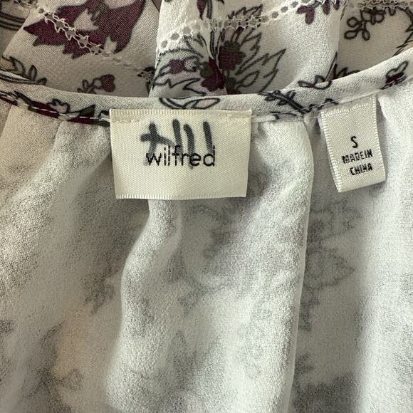 Wilfred Amyris Blouse Womens S Ethereal Fairy Chiffon Sheer Ruffle Sleeve Floral - Picture 5 of 10